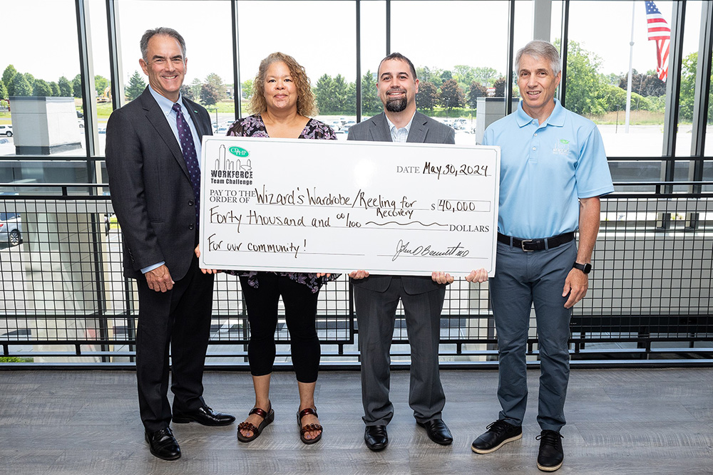 CDPHP and the Hudson-Mohawk Road Runners Club (HMRRC) present $40,000 in proceeds from the 2024 CDPHP Workforce Team Challenge to local not-for-profits 