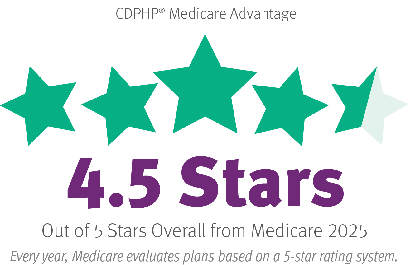 CDPHP has 4.5 out of 5 stars for Medicare 2025