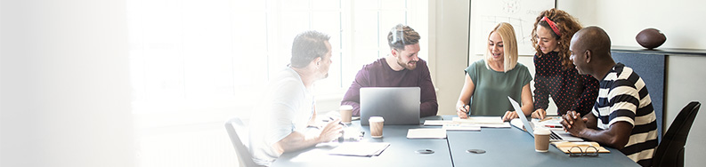 People sitting around a table