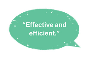 Quote - Effective and efficient.